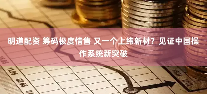 明道配资 筹码极度惜售 又一个上纬新材？见证中国操作系统新突破